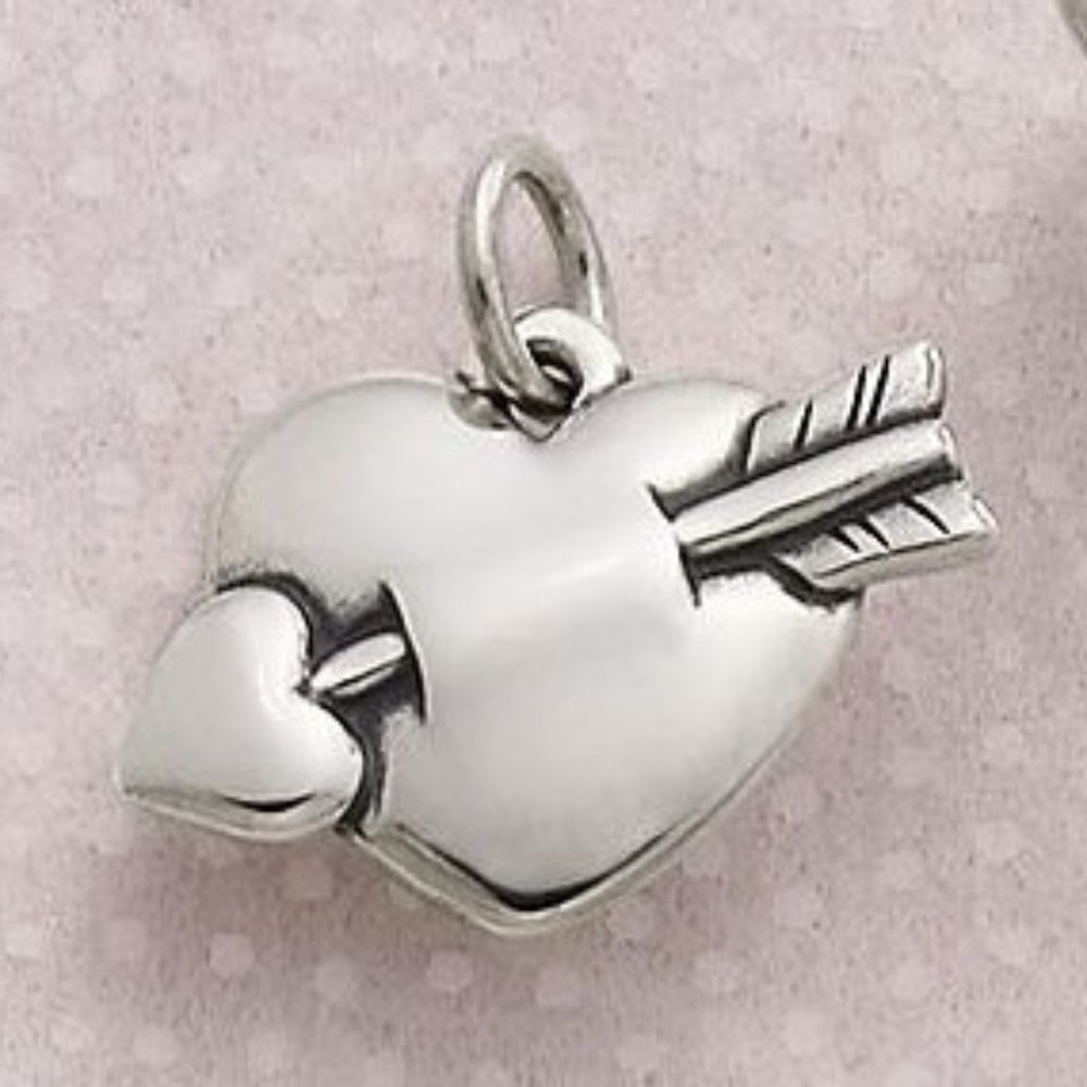 James Avery Retired Love Struck Heart Arrow Charm
